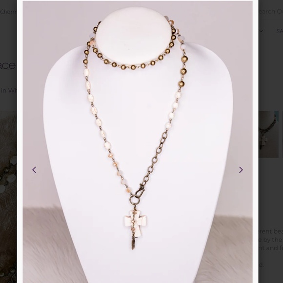 Bohemian “ Valerie “ Boho Adjustable Beaded Necklace - Picture 4 of 7